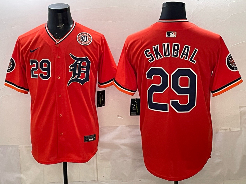 Men Detroit Tigers #29 Skubal orange Game Nike MLB Jersey 20260320004